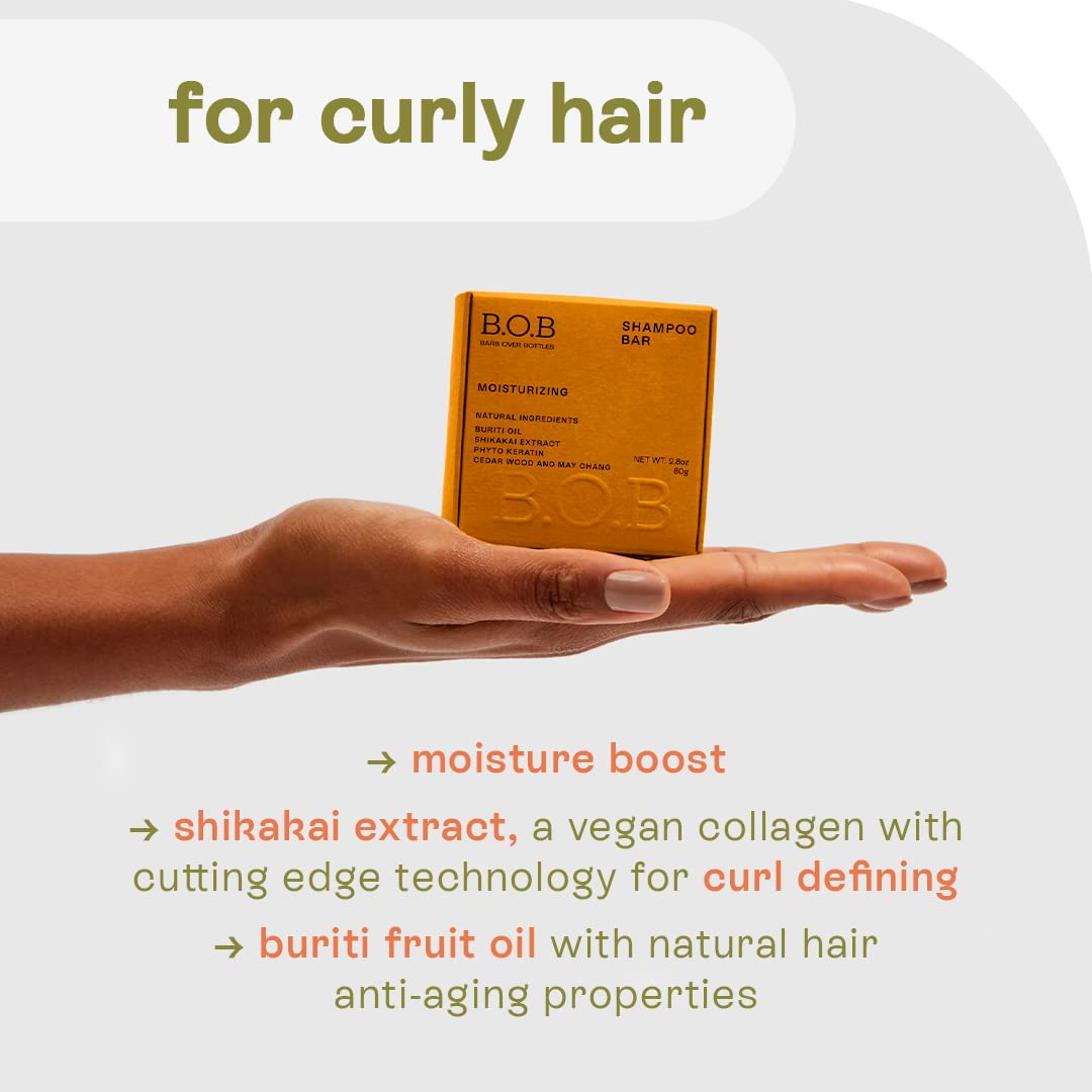 Moisturizing Shampoo Bar | For Curly Hair | B.O.B BARS OVER BOTTLES