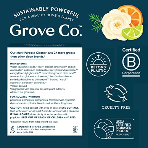 Grove Co. Multi-Purpose Cleaner, Refill Concentrate (6 x 1 Fl Oz)