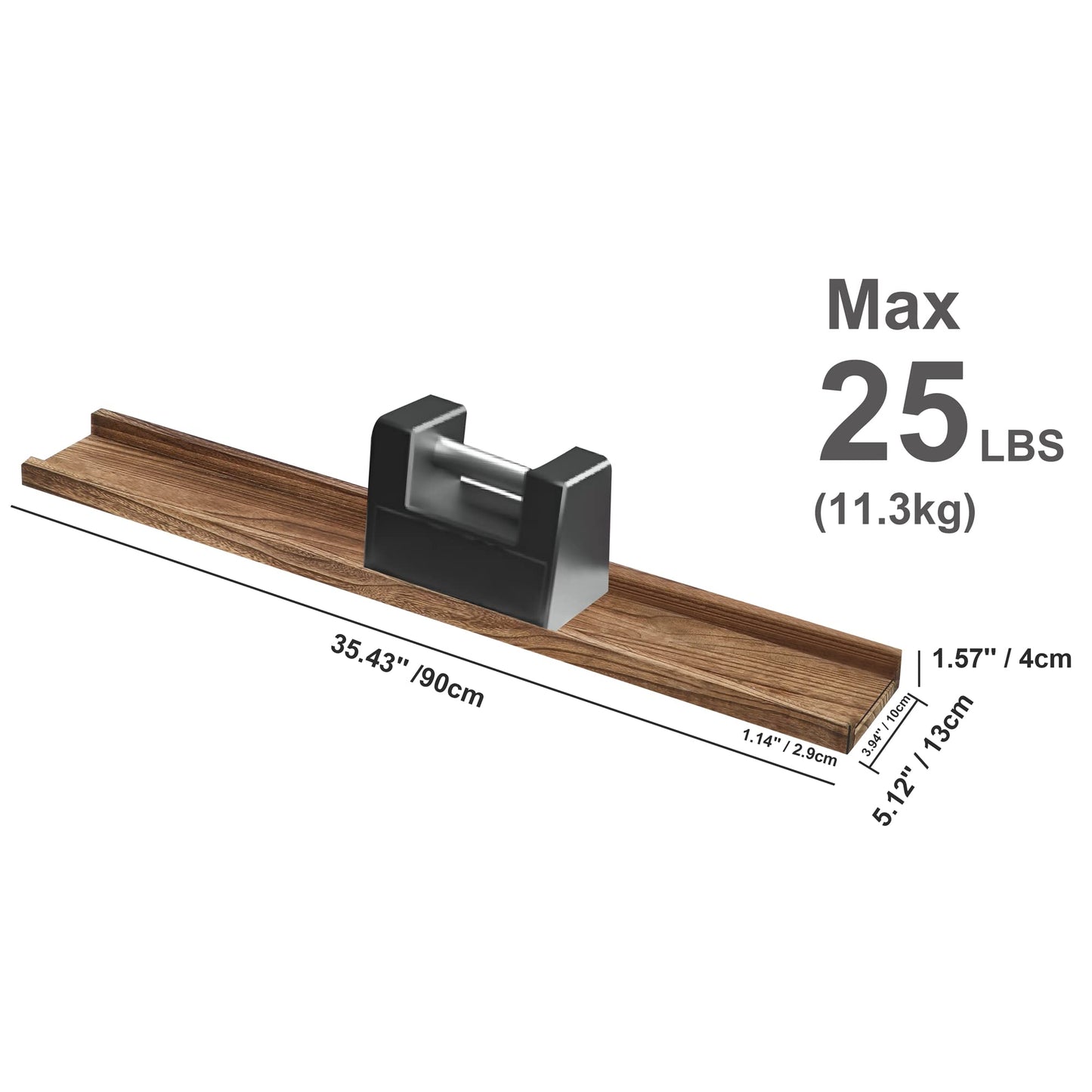 Floating Shelves with Lip 36 Inches Set of 2 | Sustainable Home Decor