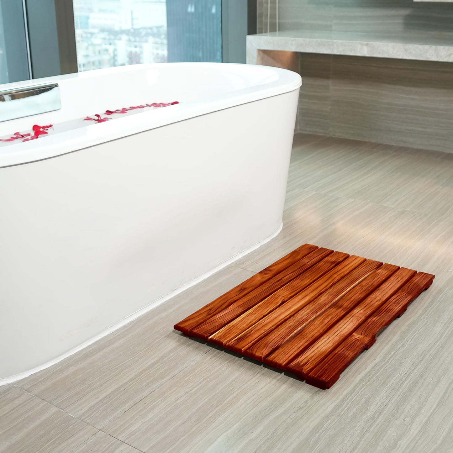 Teak Shower Mat 20 x 13 in | Sustainable Bathroom