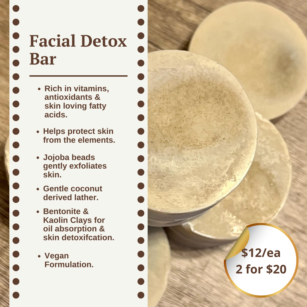 Facial Detox Bar | Kaolin Clay & Avocado Oil