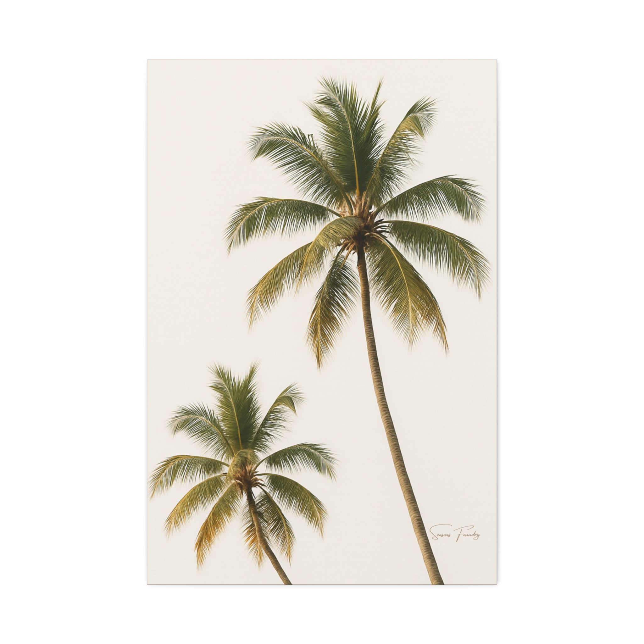 Twin Palms Coastal Canvas — Minimalist Coastal Canvas