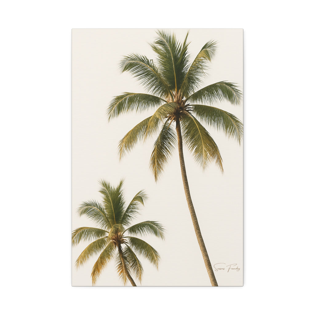 Twin Palms Coastal Canvas — Minimalist Coastal Canvas