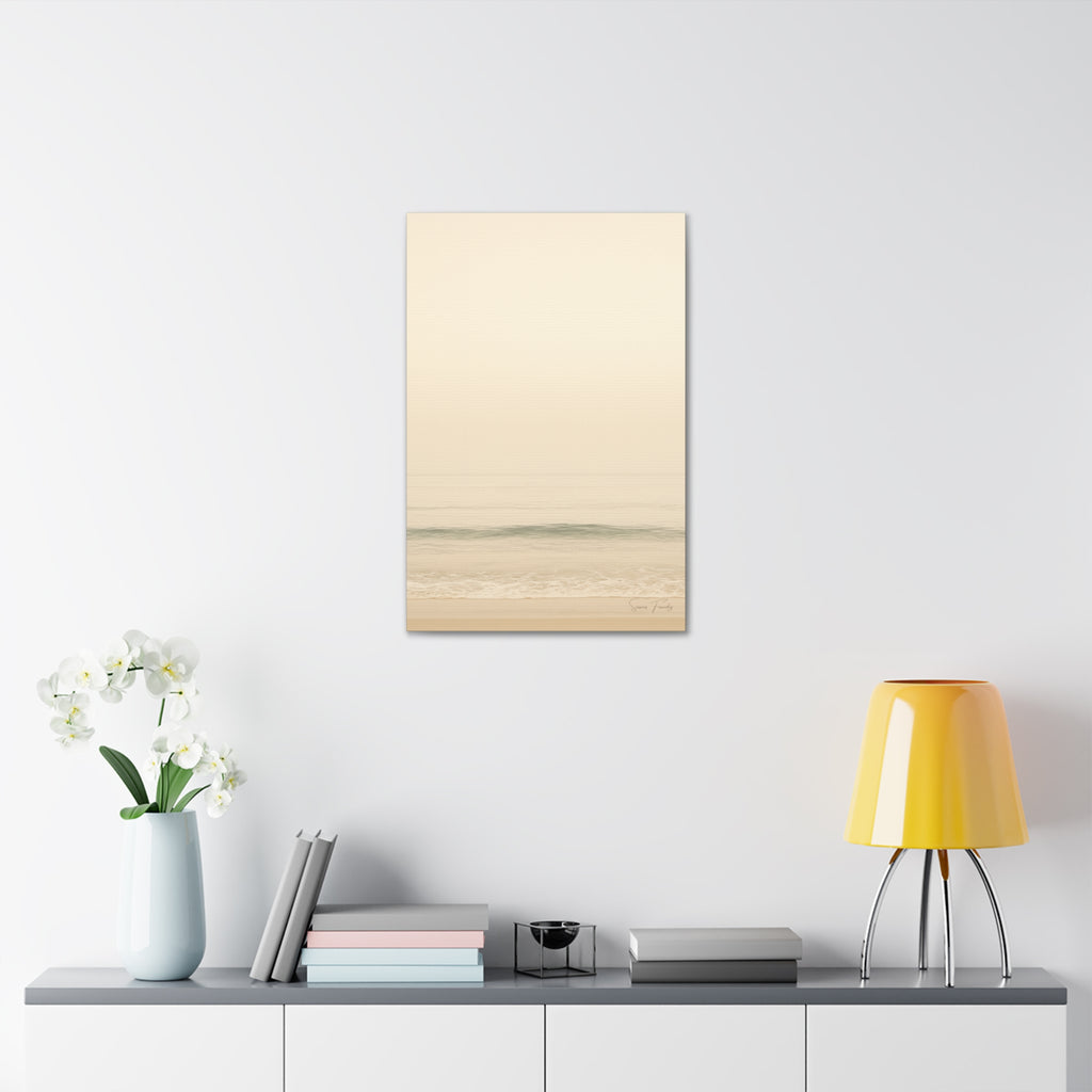 Soft Horizon – Minimalist Coastal Canvas (1.5" Depth)