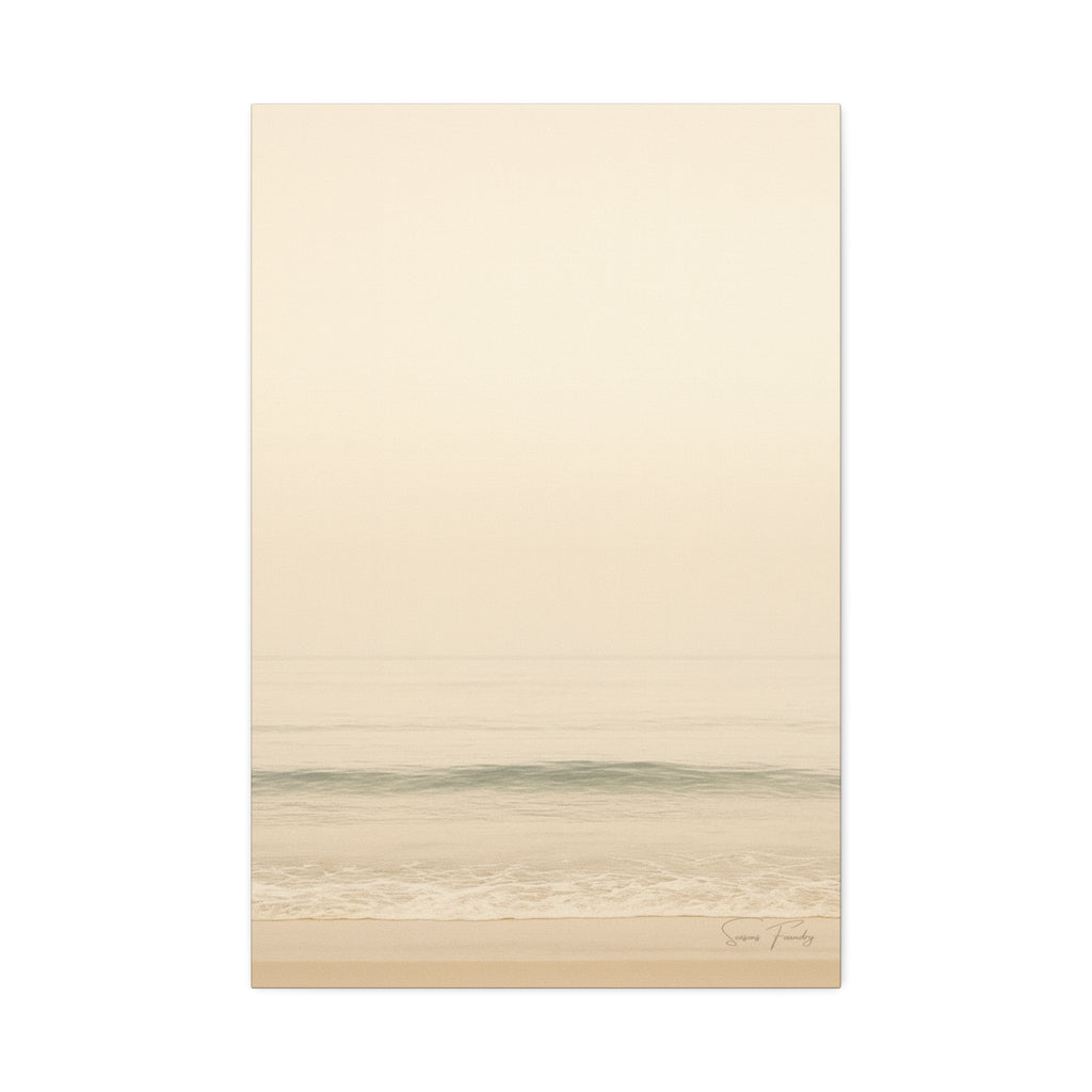 Soft Horizon – Minimalist Coastal Canvas (1.5" Depth)
