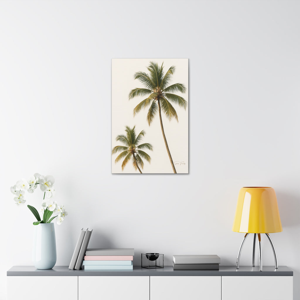 Twin Palms Coastal Canvas — Minimalist Coastal Canvas