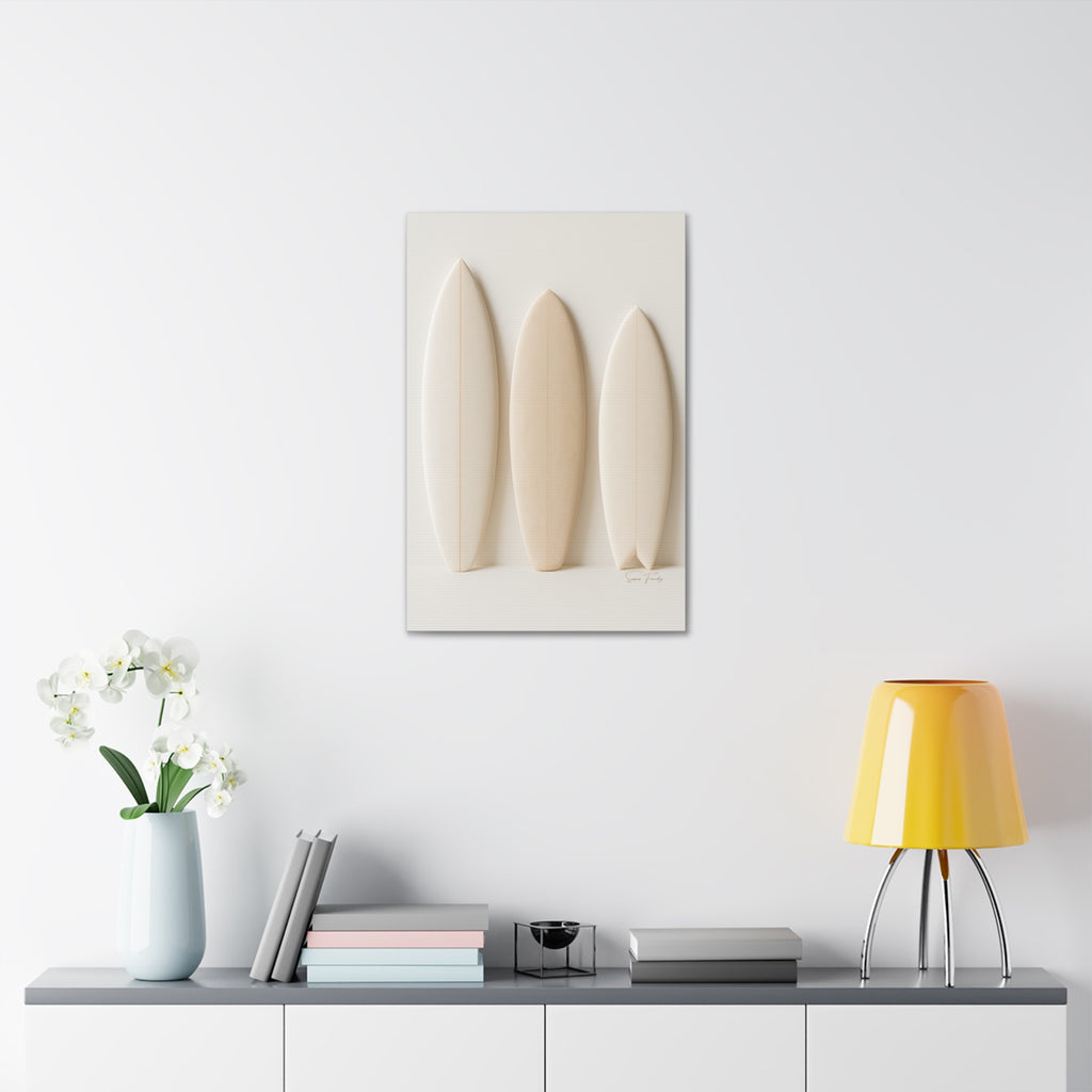 Surfboard Trio – Minimalist Coastal Canvas