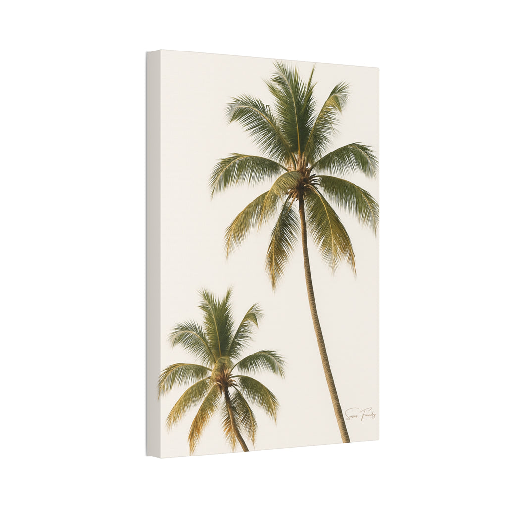 Twin Palms Coastal Canvas — Minimalist Coastal Canvas