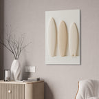 Surfboard Trio – Minimalist Coastal Canvas