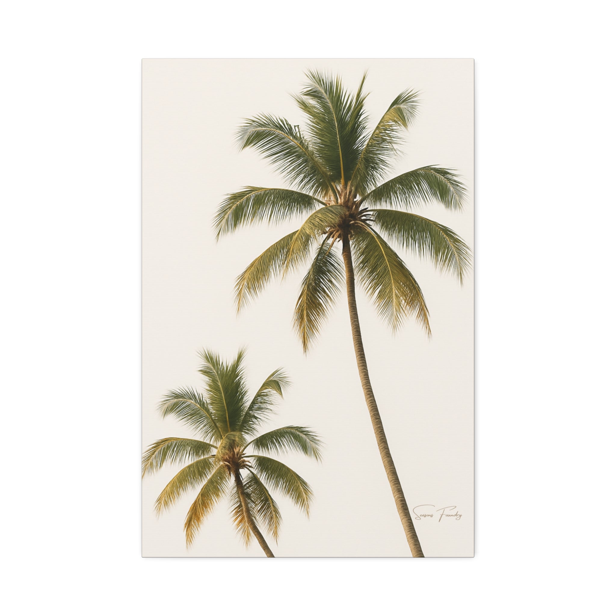 Twin Palms Coastal Canvas — Minimalist Coastal Canvas