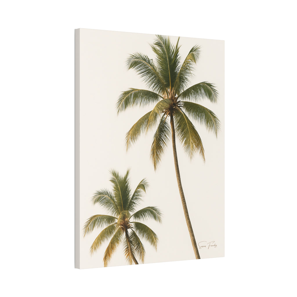 Twin Palms Coastal Canvas — Minimalist Coastal Canvas