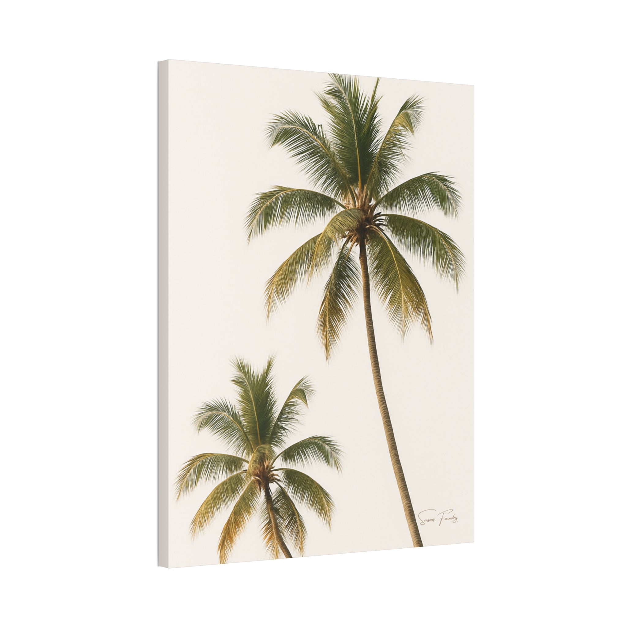 Twin Palms Coastal Canvas — Minimalist Coastal Canvas