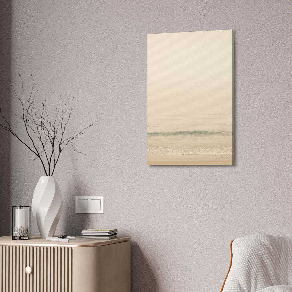 Soft Horizon – Minimalist Coastal Canvas (1.5" Depth)