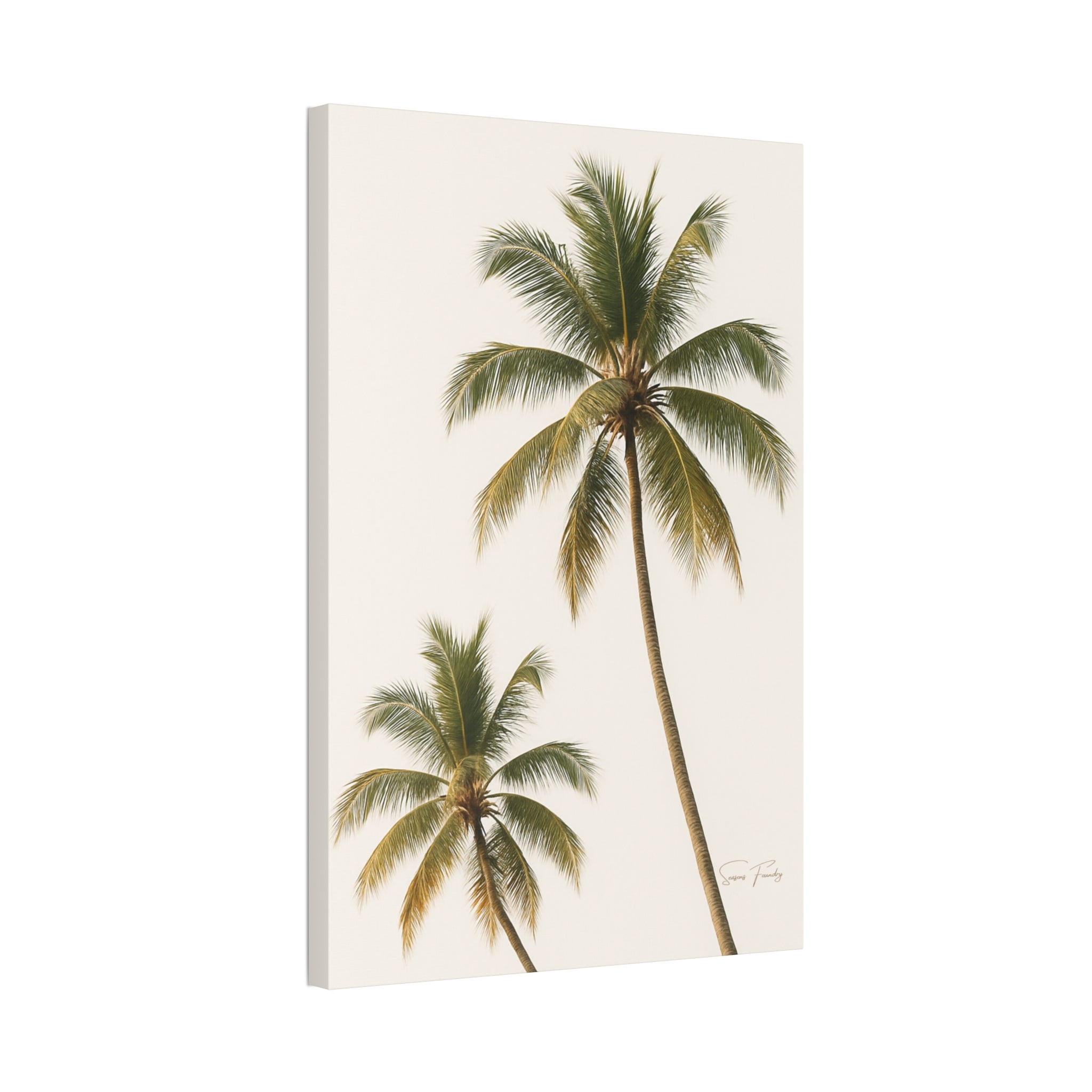 Twin Palms Coastal Canvas — Minimalist Coastal Canvas