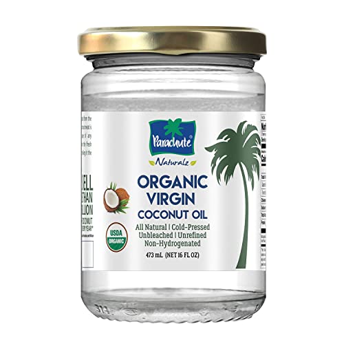 100% Organic Hair Oil and Skin Oil | Cold Pressed | USDA Certified |16 Fl. Oz | Parachute Naturalz Virgin Coconut Oil