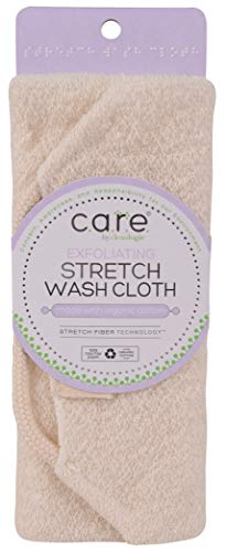 CleanLogic Sustainable Exfoliating Stretch Bath and Shower Wash Cloth, Certified Organic, 1 Count (Pack of 1)