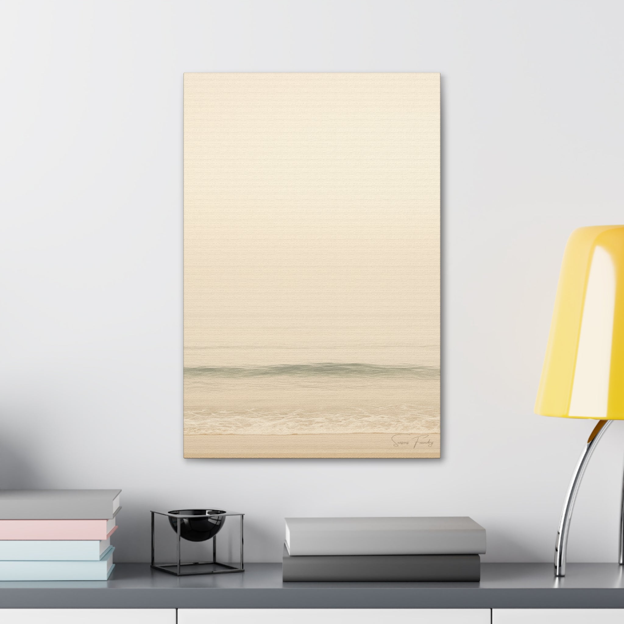 Soft Horizon – Minimalist Coastal Canvas (1.5" Depth)