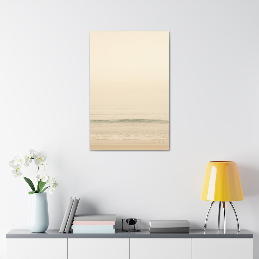 Soft Horizon – Minimalist Coastal Canvas (1.5" Depth)