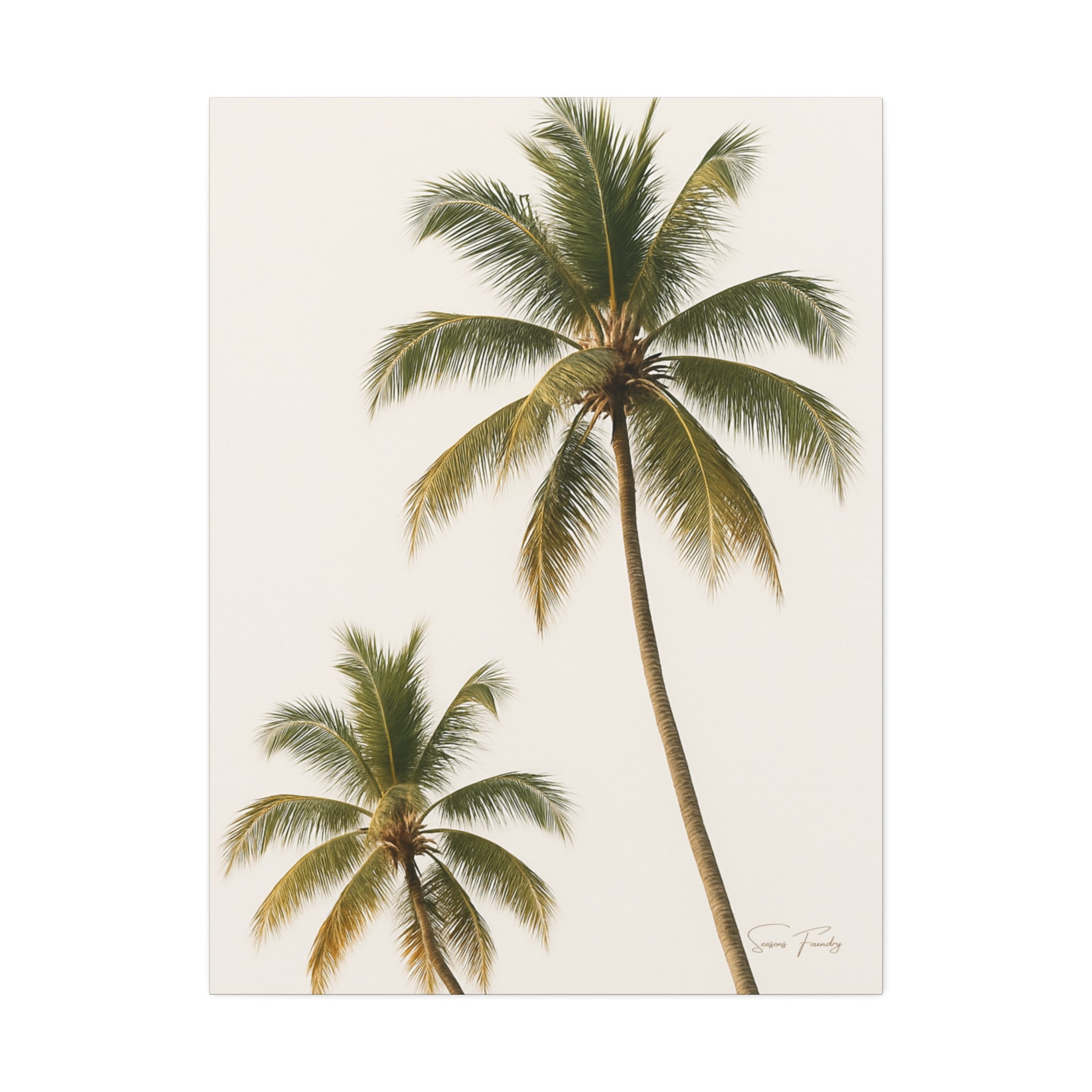 Twin Palms Coastal Canvas — Minimalist Coastal Canvas