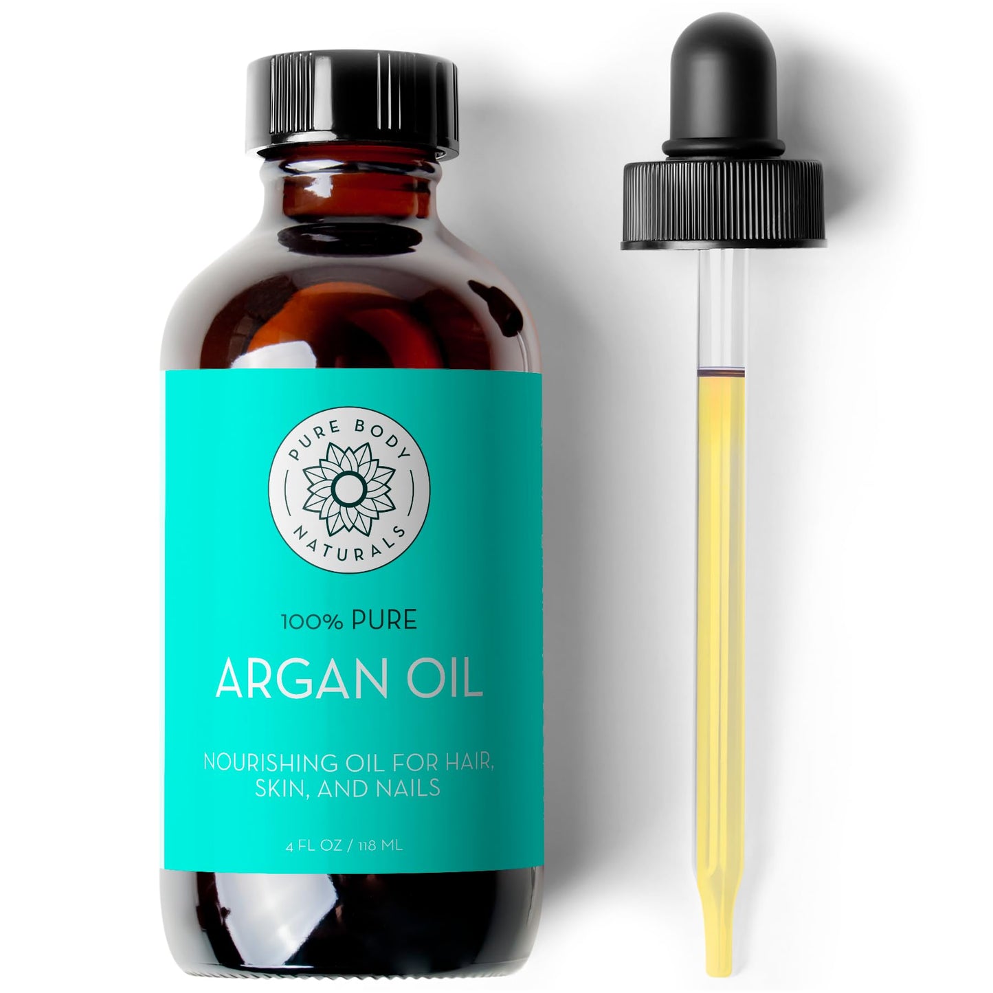 Pure Body Naturals Argan Oil for Skin and Face, 4 fl oz