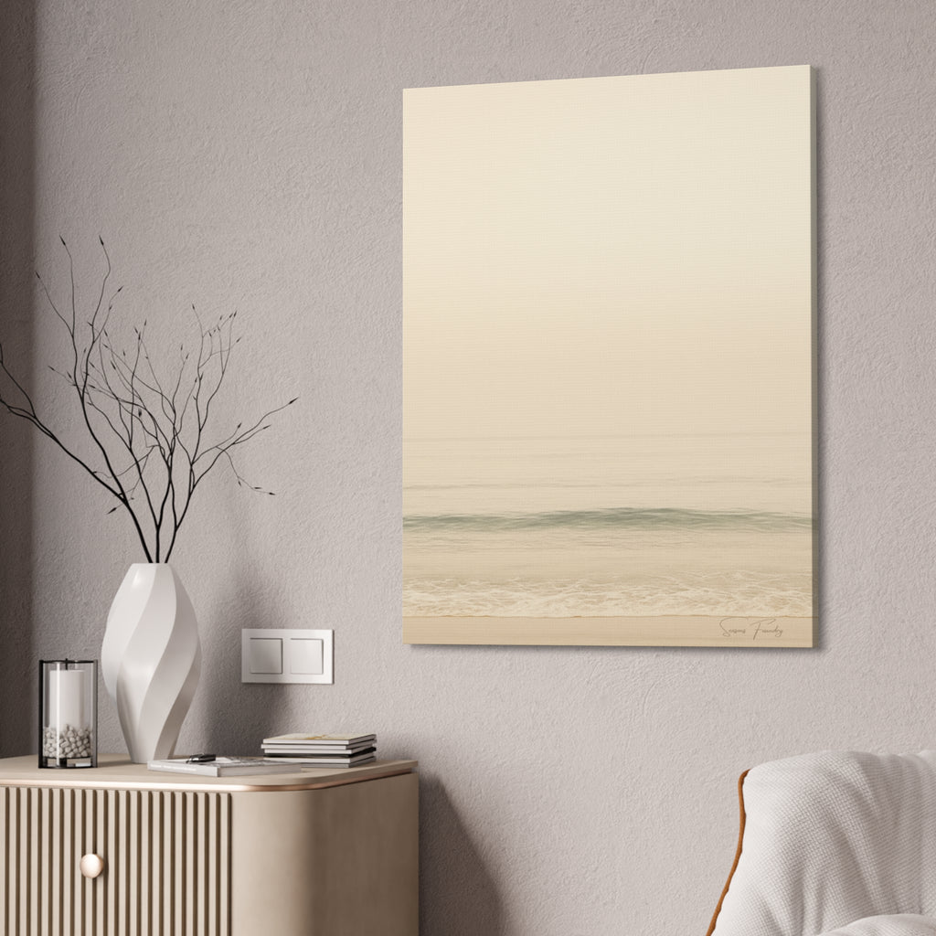 Soft Horizon – Minimalist Coastal Canvas (1.5" Depth)