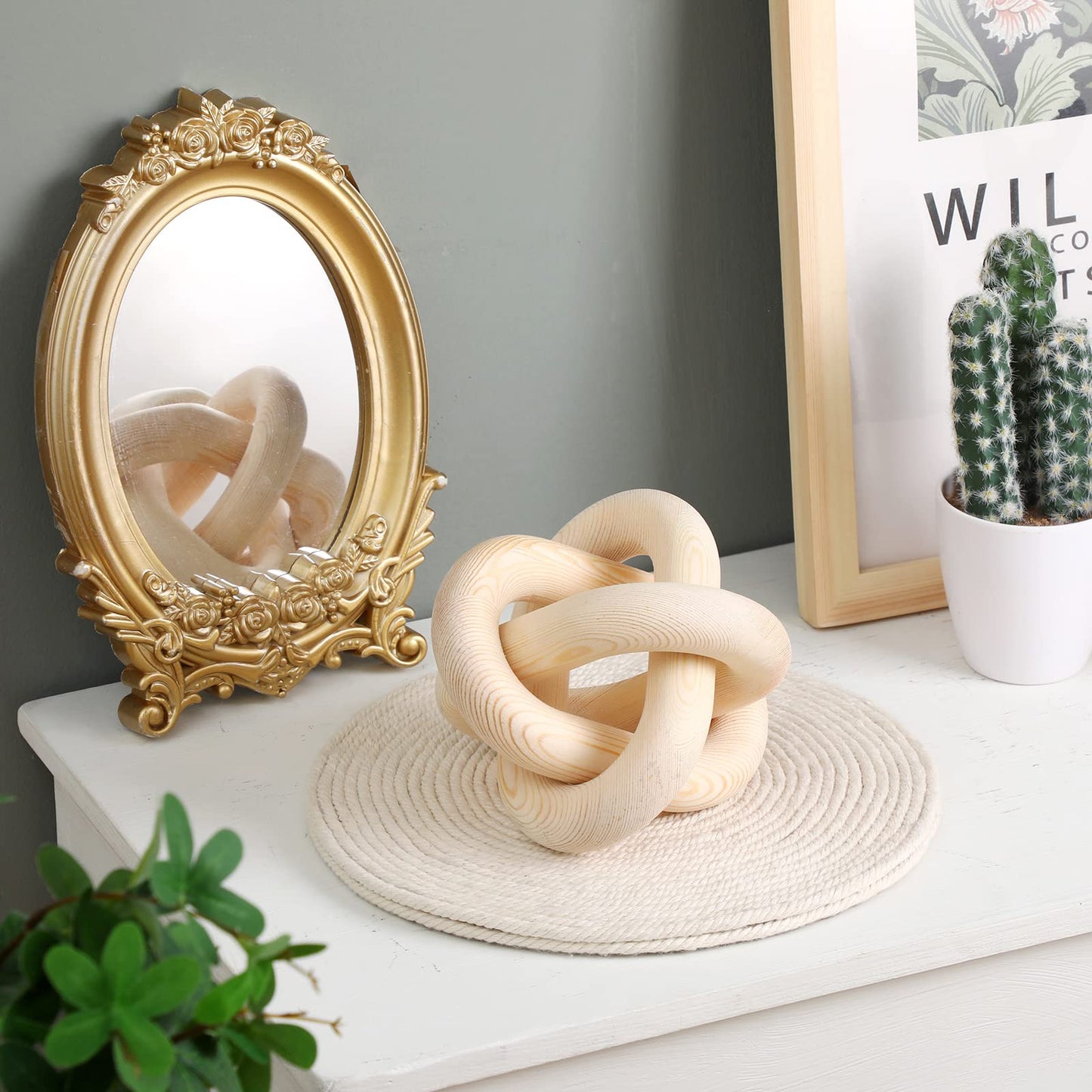 Wood Chain Link Decor 3 Link Wood Knot | Sustainable Home Decor