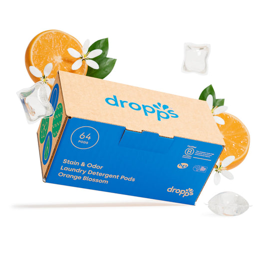 Dropps Stain & Odor Laundry Detergent Pods: Orange Blossom | 64 Count