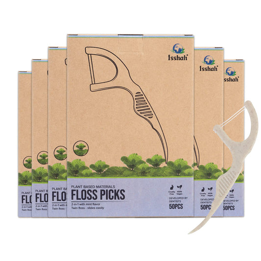 Natural Dental Floss Picks (300 Count) | Sustainable Personal Care