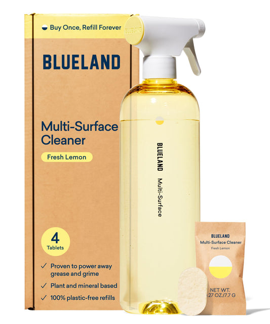 BLUELAND Multi-surface All Purpose Cleaning Spray Bottle with 4 Refill Tablets