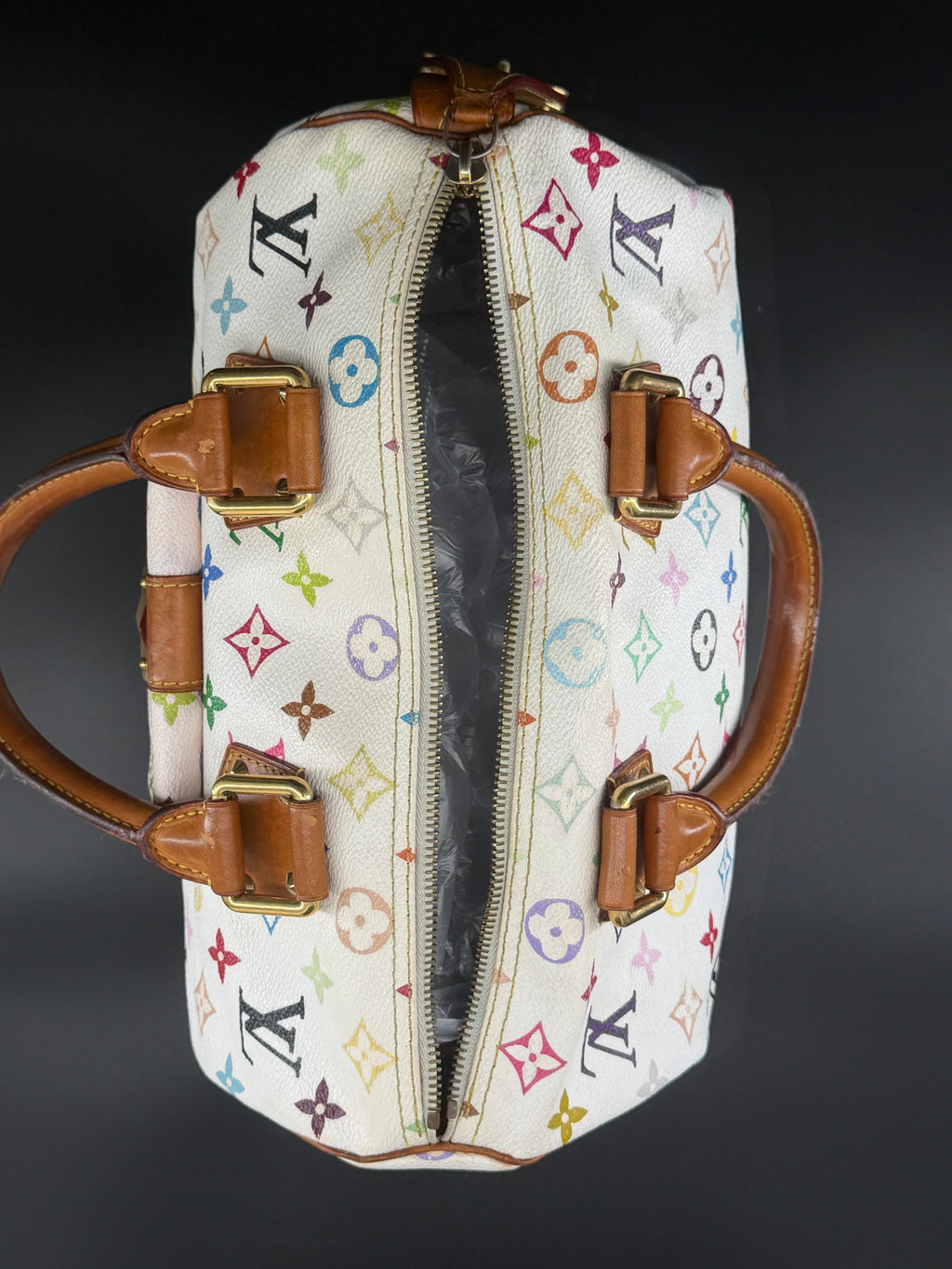 Pre-Owned | Louis Vuitton x Takashi Murakami Monogram Multicolore Speedy 30 – White