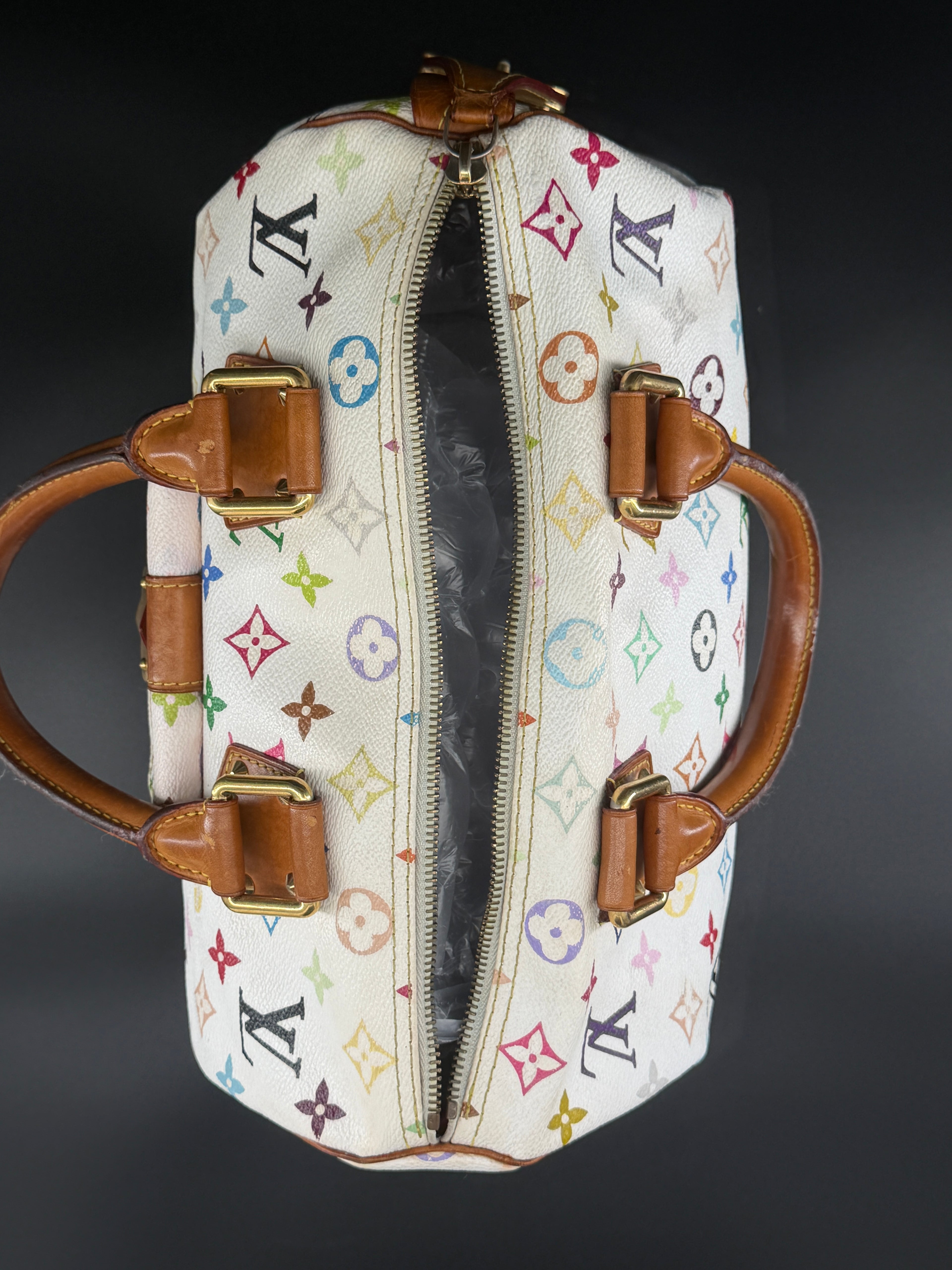 Pre-Owned | Louis Vuitton x Takashi Murakami Monogram Multicolore Speedy 30 – White