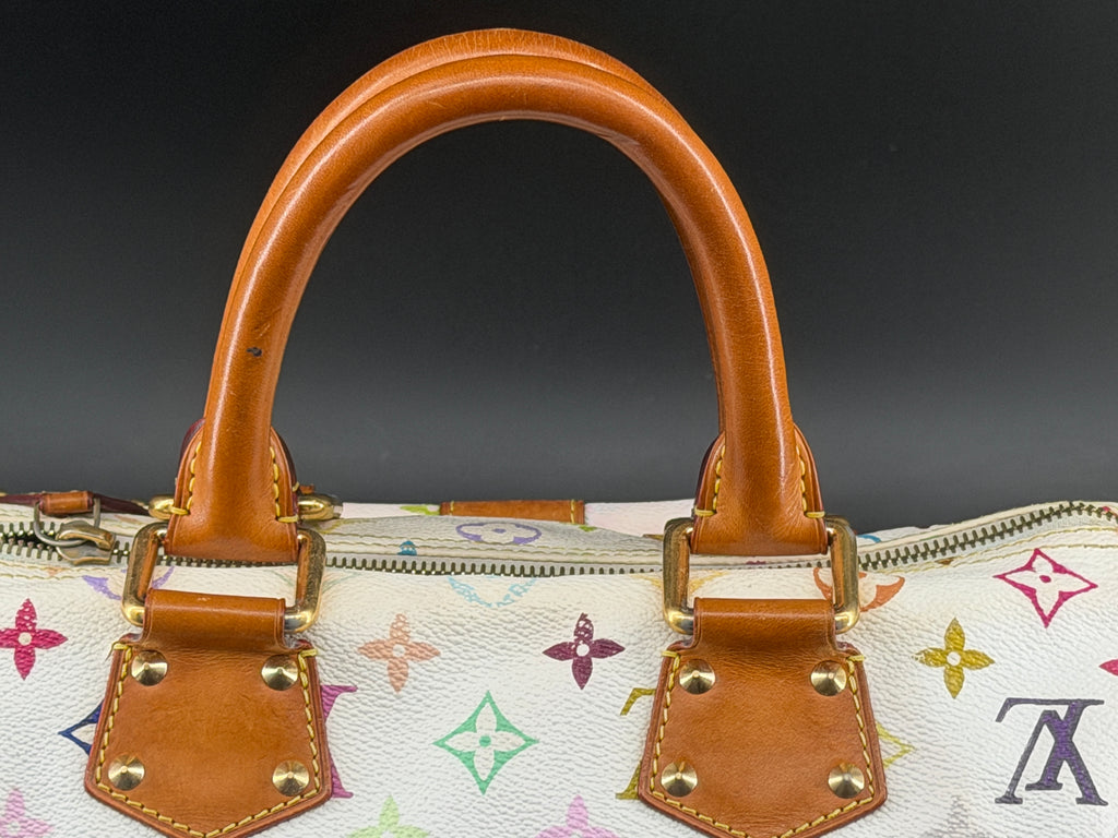 Pre-Owned | Louis Vuitton x Takashi Murakami Monogram Multicolore Speedy 30 – White