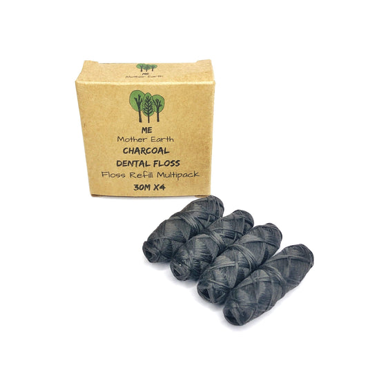 Refill Biodegradable Bamboo Charcoal Dental Floss | 4 Pack