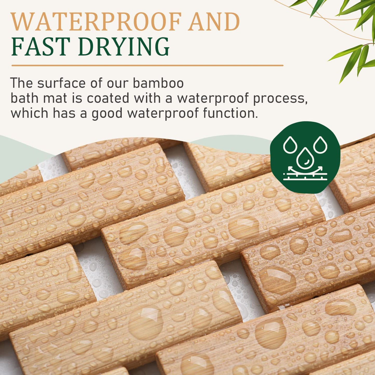 Bamboo Bath Mat for Bathroom | Sustainable Bathroom