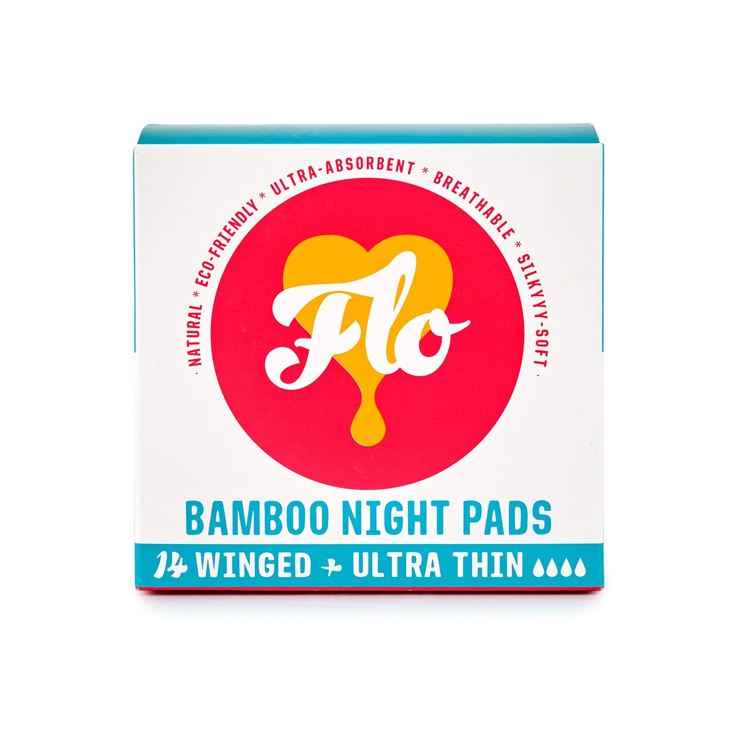 FLO Organic Bamboo Period Pads for Women,