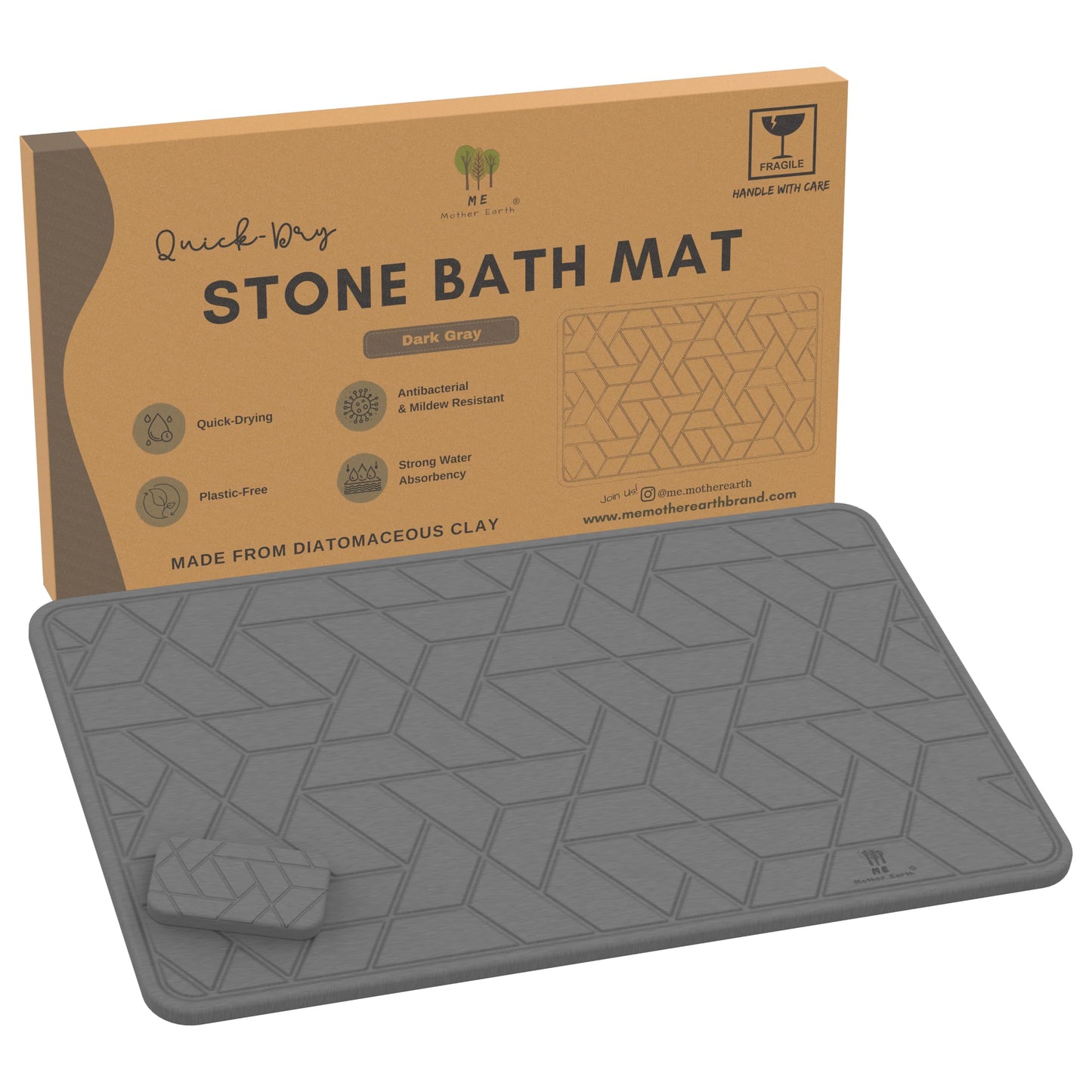 Quick Dry Stone Bath Math Diatomaceous Earth Floor | Sustainable Bathroom