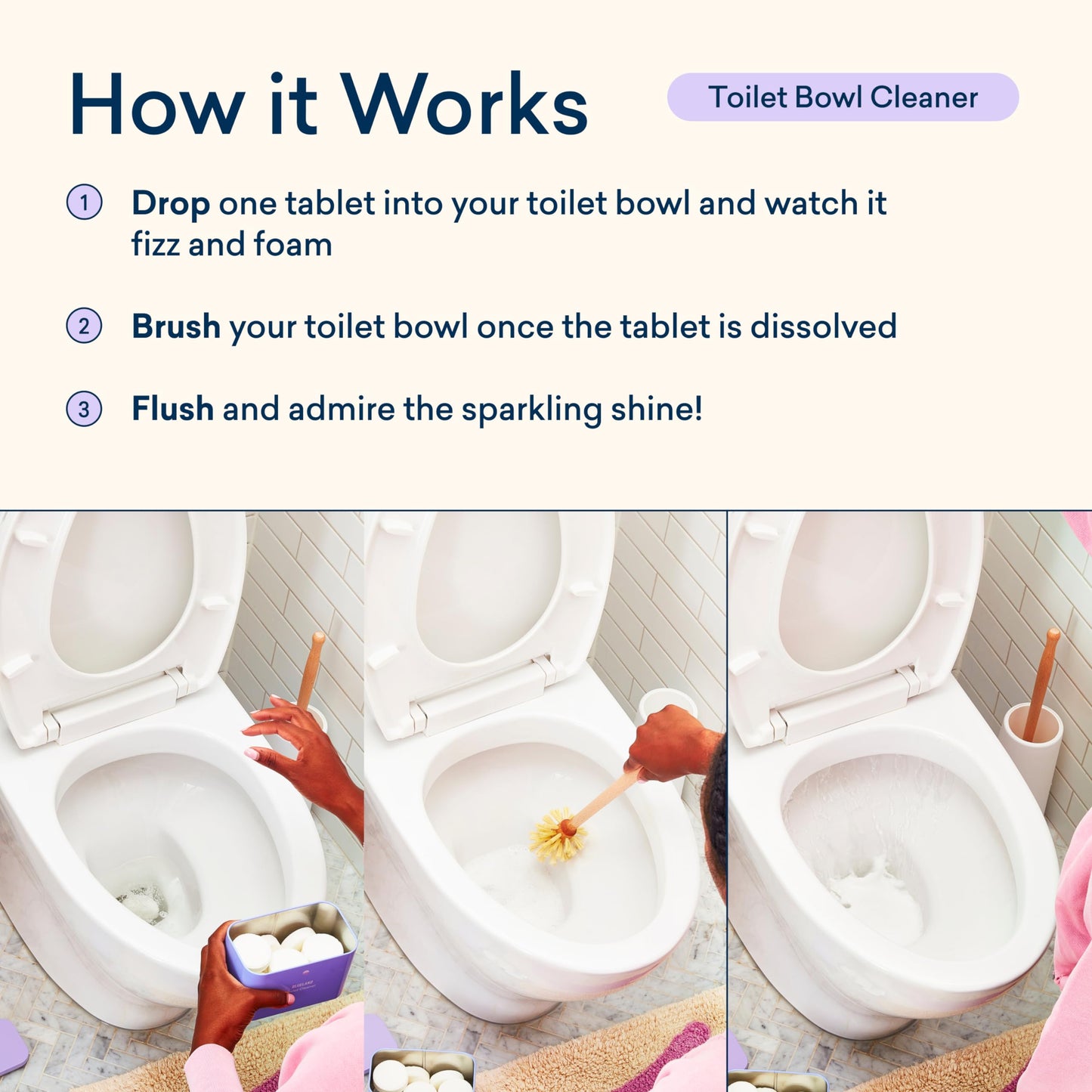 BLUELAND Toilet Bowl Cleaner Starter Set - 14 Tablets