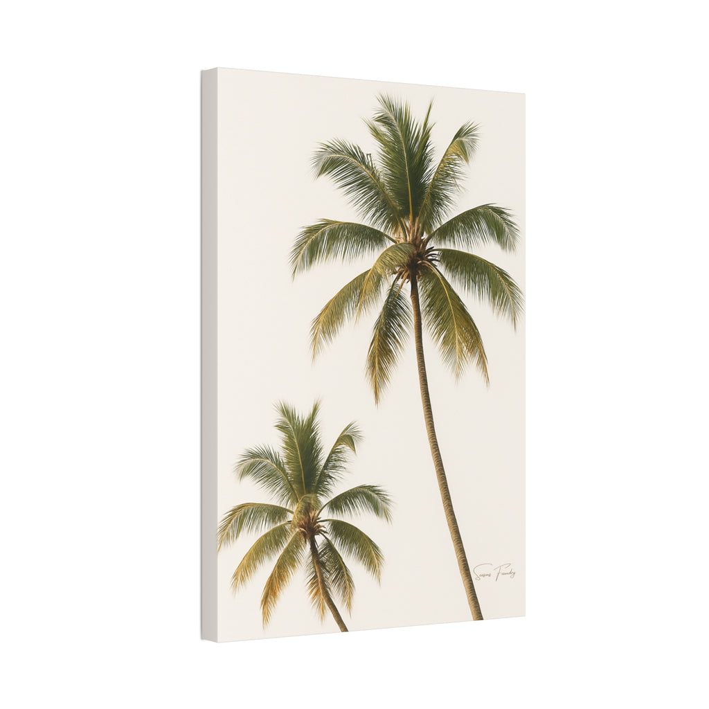 Twin Palms Coastal Canvas — Minimalist Coastal Canvas