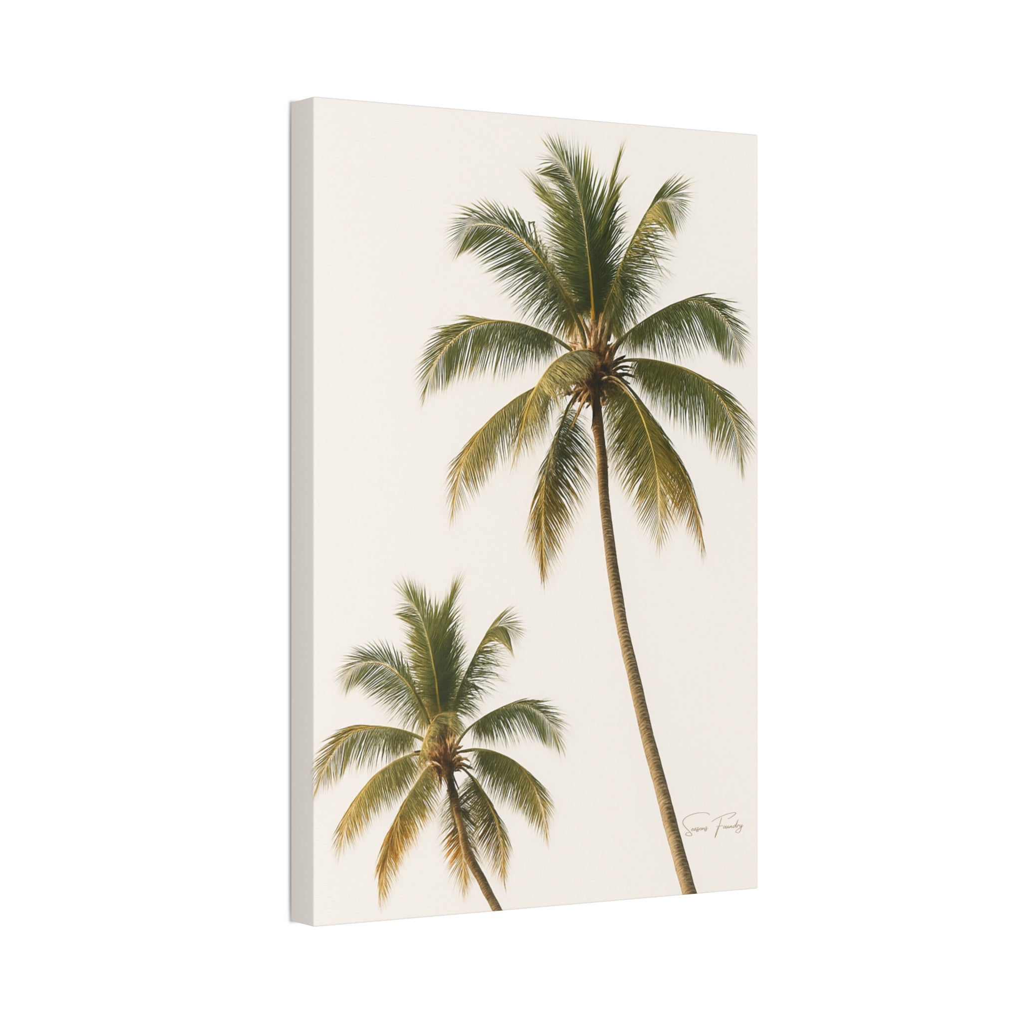 Twin Palms Coastal Canvas — Minimalist Coastal Canvas
