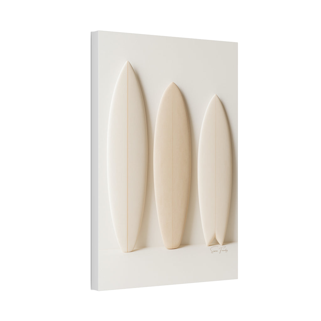 Surfboard Trio – Minimalist Coastal Canvas
