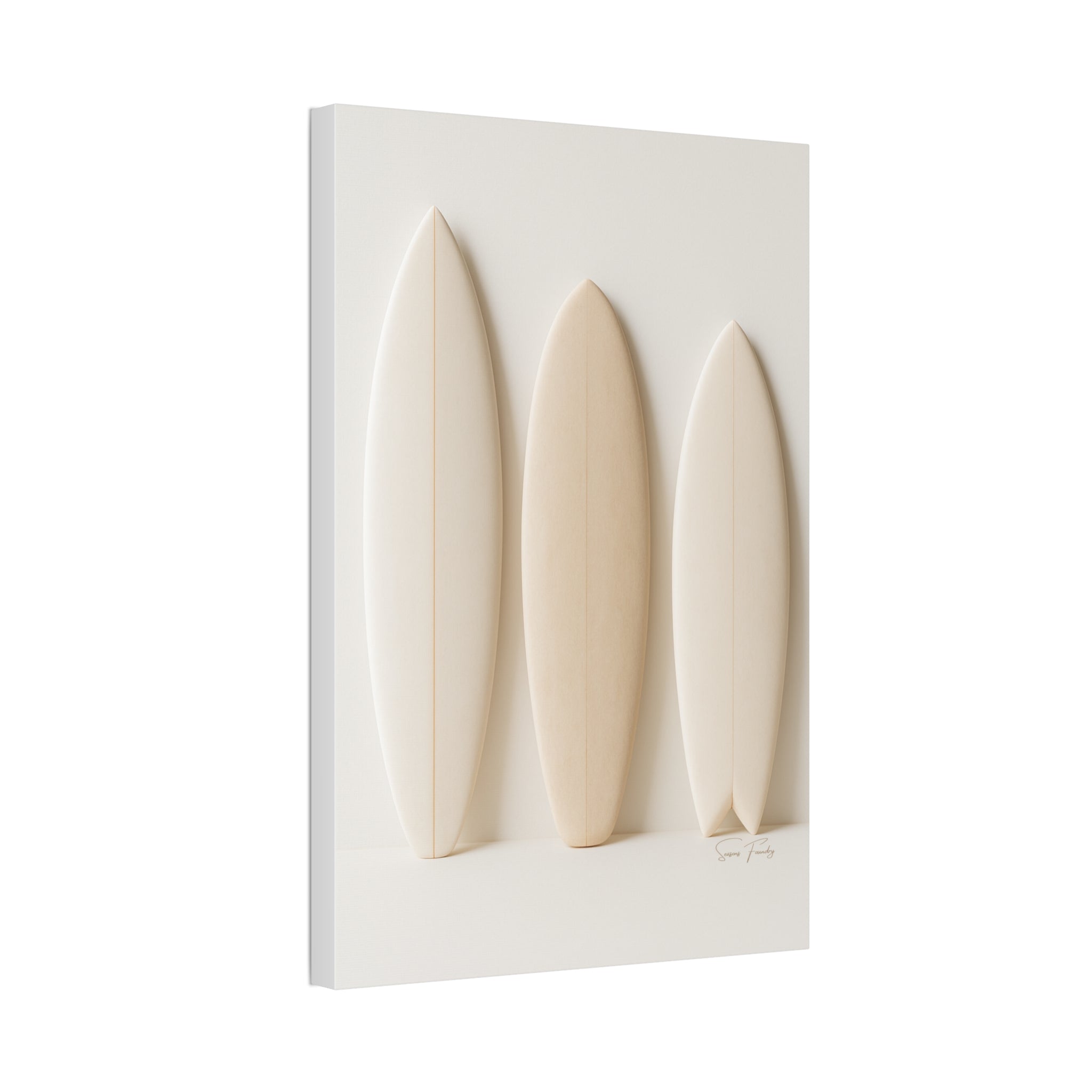Surfboard Trio – Minimalist Coastal Canvas