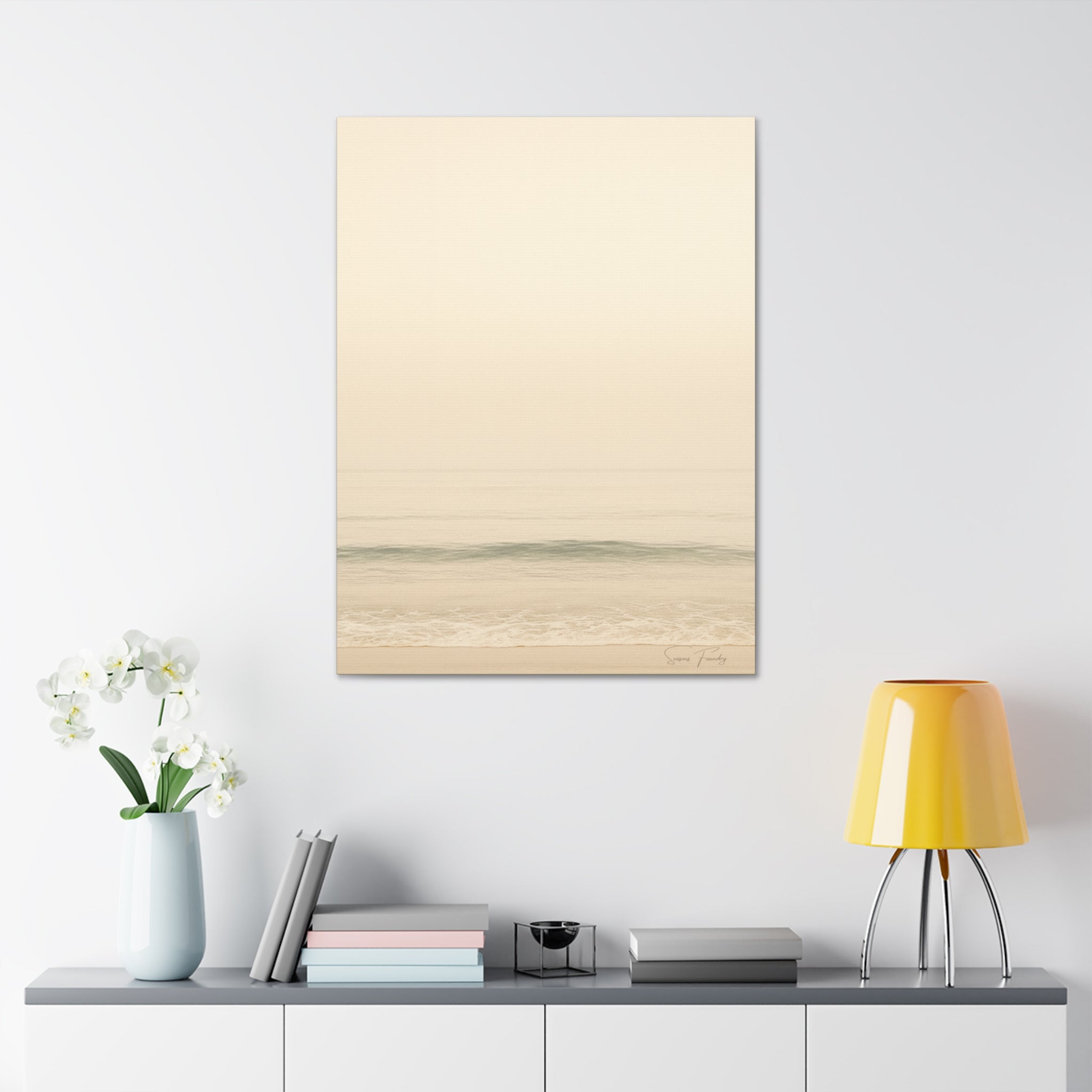 Soft Horizon – Minimalist Coastal Canvas (1.5" Depth)