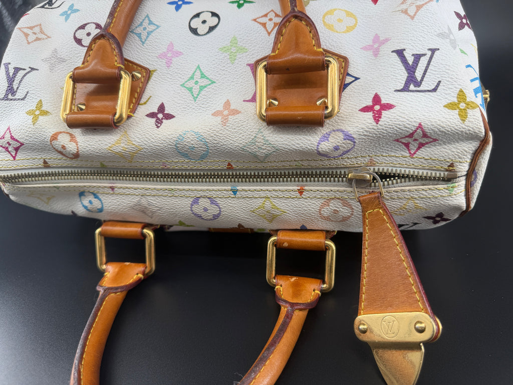 Pre-Owned | Louis Vuitton x Takashi Murakami Monogram Multicolore Speedy 30 – White